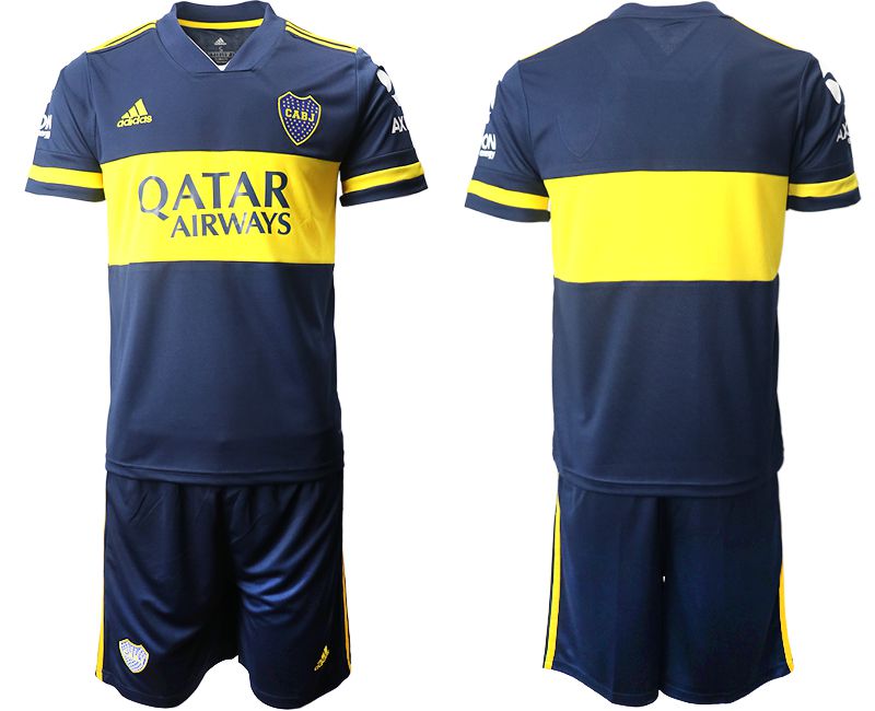 Men 2020-2021 Club Boca juniors home blue blank Adidas Soccer Jersey